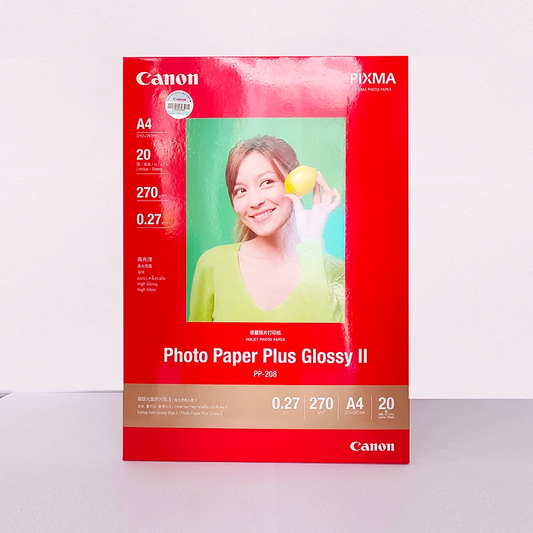 Canon Photo Paper Plus Glossy II PP-208 4"x6" (20 / 100 sheets) | PP-208 A4 (20 sheets)