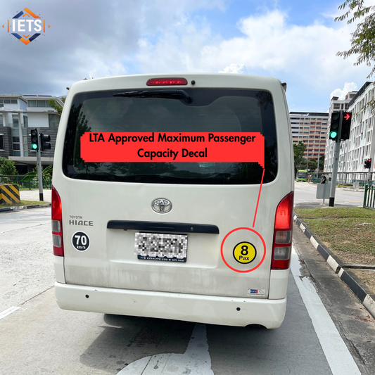[LTA Approved] Maximum Passenger Capacity for commercial vehicles sticker | 15cm 2~50 pax High Quality Vinyl Car Decal