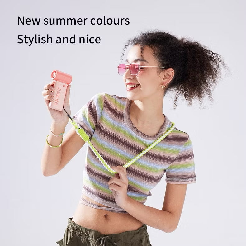 JISULIFE Life9 3600/5000mAH Portable Handheld Mini Fan 5 Speed Control Turbo Jet Rechargeable Fans for Travel
