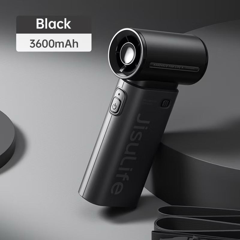 JISULIFE Life9 3600/5000mAH Portable Handheld Mini Fan 5 Speed Control Turbo Jet Rechargeable Fans for Travel